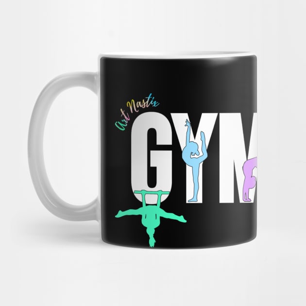 Gymnast Silhouette Art - Art Nastix - Multicolor by Art Nastix Designs